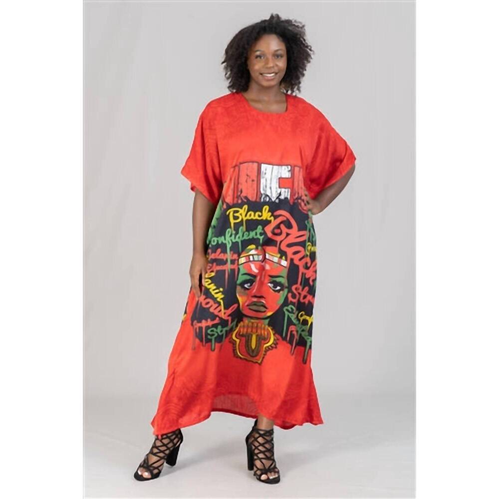 NEW NF mavis kaftan dress in red